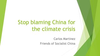 How the West tries to blame China for climate change