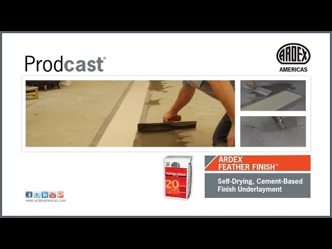 ARDEX FEATHER FINISH® Self-Drying, Cement-Based Finish Underlayment - Prodcast®