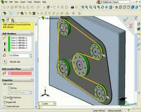 how to make a v belt in solidworks