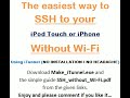 SSH without Wi-Fi: iTunnel SSH without Wi-Fi: iTunnel