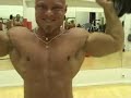 my friend and i preparing for a bodybuilding contest 2005