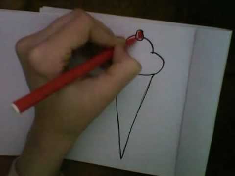 how to draw ice cream cone