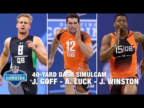 Video: Jared Goff vs. Andrew Luck vs. Jameis Winston | 40-Yard Dash Simulcam