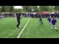 When pro soccer player played with children