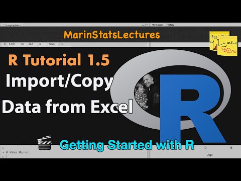 Importing - Learn how to import data or copy data from excel (or other spreadsheets) into R using both comma-separated values and tab-delimited text file. You will learn...