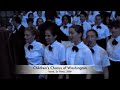 at the conclusion of a concert tour through italy, the children's chorus of washington (director joan gregoryk) performed during mass in the st. peter in the vatican.