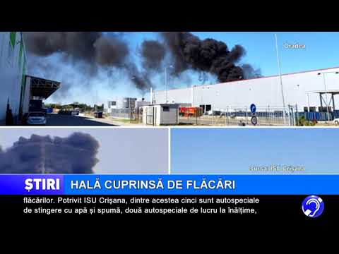 Hală cuprinsă de flăcări