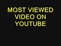 MOST VIEWED VIDEO ON YOUTUBE