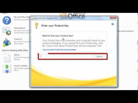 how to locate ms office 2010 product key