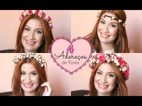 Como fazer 4 coroas de flores em casa! Por Bianca Andrade.