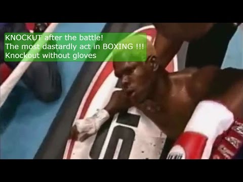 KNOCKOUT after fight !!! The most cowardly act in BOXING !!! Knockout without gloves