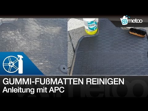 Gummi Fußmatten richtig sauber machen | Gummifußmatten wieder schwarz bekommen
