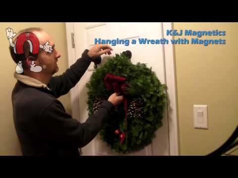 how to attach wreath to glass door