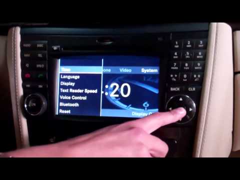 how to set clock on mercedes e-class
