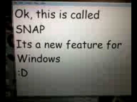 how to use windows 7 snap function