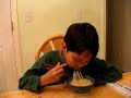Bakhit Jr. eating his favorite ramen nudles Bakhit Jr. eating his favorite ramen nudles