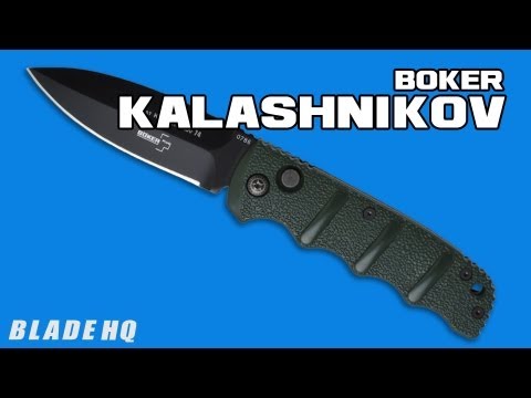 Boker Kalashnikov Automatic Knife Safety Orange (3.3" Stonewash Dagger)