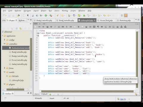 Zend Framework tutorial 5 zend_acl with zend_auth and controller plugin part 4