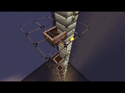 Craft Ideas Youtube on Fast Piston Elevator  Tutorial    Monkeyfarm S Minecraft   Inminecraft
