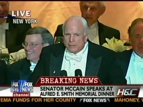McCain HILARIOUS Roasts Obama at Dinner Comedy - Part 1