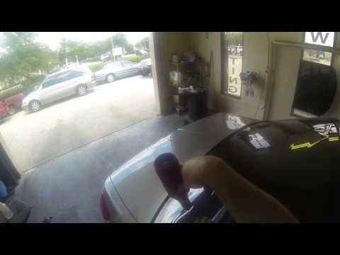 heat shrinking a rear window 2008 Lincoln MKZ using go pro 3 black #eclipsetinting