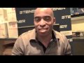 2010-05-20 | Player Spotlight- Tiki Barber ~> Tiki Barber talking about the authenticity of Steiner Sports' products. ()