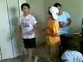 Little Kid (Sergio Escobar) banging into wall
