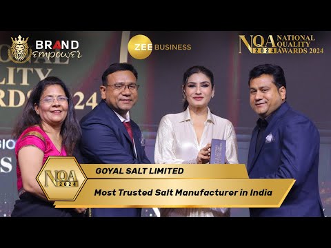 Goyal Salt Limited Featured on Zee Business as winner of National Quality Awards 2024