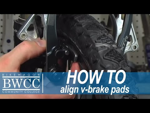 how to adjust bicycle v-brake pads