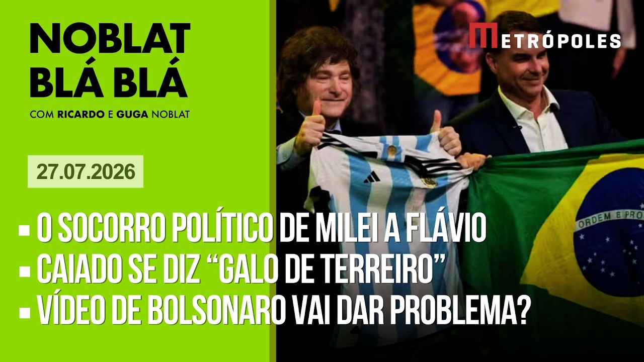 AO VIVO: Milei e seu "amigo Flávio", Caiado ataca com "frango de granja", e o vídeo de Bolsonaro 🔥