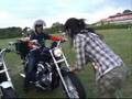 Mikki gathers female sportster riders on the line.