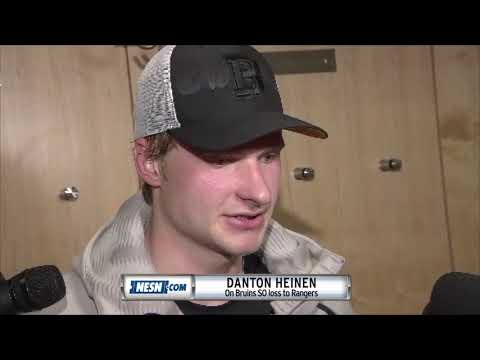 Video: Danton Heinen reacts to the Bruins shootout loss to Rangers