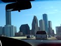 driving on I-45 towards downtown houston