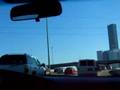driving on I-45 towards downtown houston