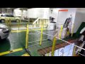 There are two truck lifts on the MV CÔTE D'ALBÂTRE (see www.ldlines.co.uk Each one can lift two artics at a time with a maximum total weight of 108T. The lifts work off a 1