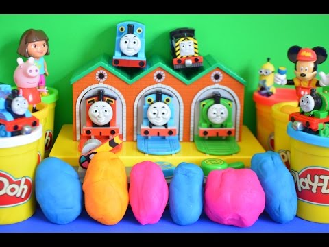 thomas - Play-Doh surprise eggs Thomas and friends peppa pig mickey mouse clubhouse dora the explore watch play-doh surprise eggs being open what will we find in this surprise egg video fun fun fun...