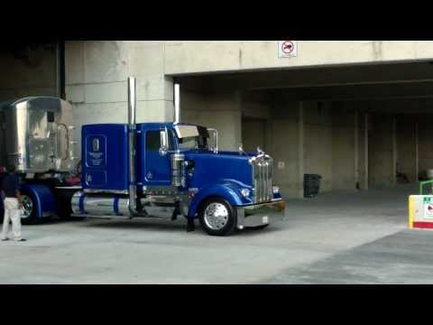 Trucks Leaving The Great American Trucking Show 2013