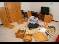 stop-motion Bush desk assembly