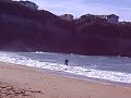 Surfboard Slamming in Anglet Shore Break