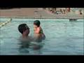 Poppy swimming