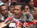 LUego de la asamblea nacional de los pueblos Ollanta Humala dio declaraciones a la prensa