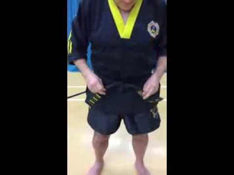 how to tie a kickboxing belt