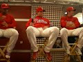 On deck w/ phillies Pat Burrell, Chase Utley & JC On deck w/ phillies Pat Burrell, Chase Utley & JC