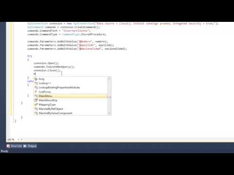Insertar datos con Stored procedure - parte 2