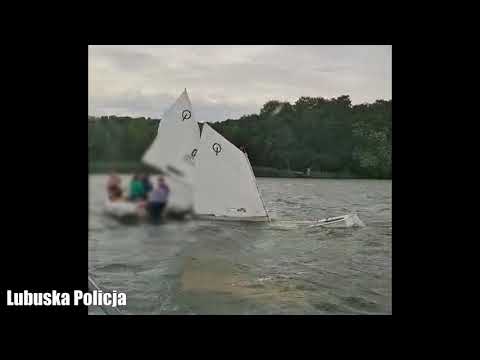 Niebezpieczna sytuacja na Jeziorze Sławskim. Silny wiatr... :: źródło: Lubuska PolicjaLink do artykułu: https://elka.pl/content/view/125727/82/