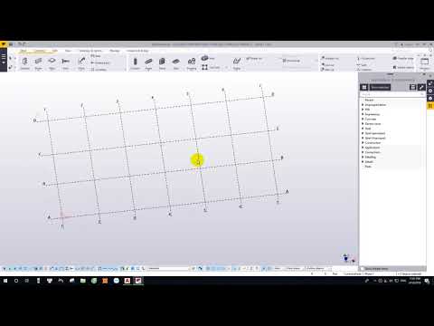Hướng dẫn Tekla - Bài 1 :Tạo vật liệu và lưới trục | lesson 1-Create marterial and grid