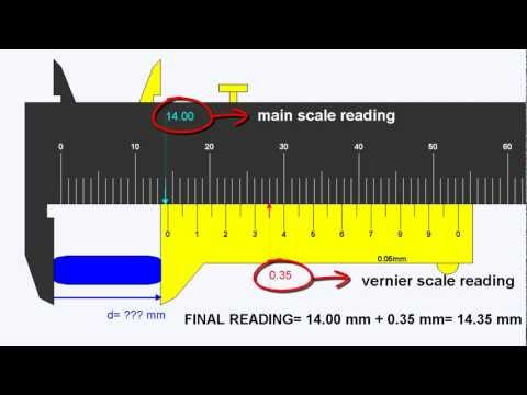 how to measure vernier caliper in mm