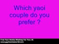 anime yaoi couples