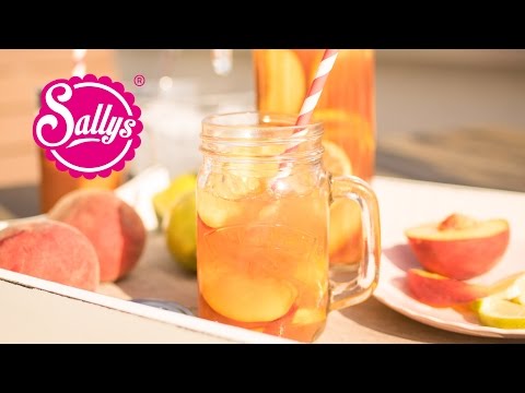 Selbstgemachter DIY Eistee Pfirsich & Zitrone / Ohne Zuckerzusatz / schnell & erfrischend