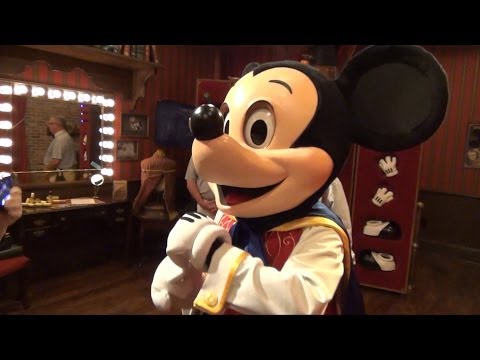 Talking Mickey Debuts at the Magic Kingdom, Town Square Theater - New Magician Costume, Disney World